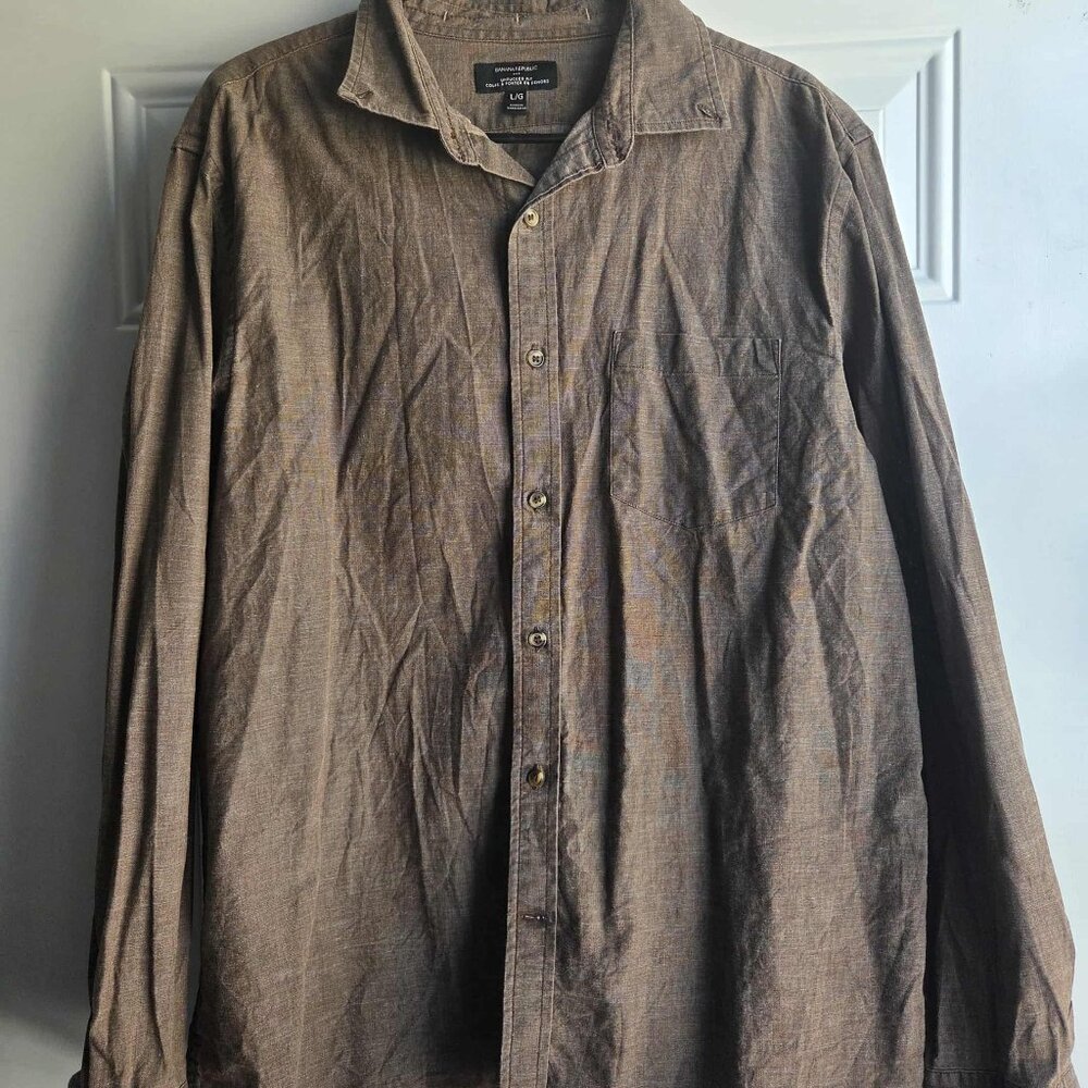 Banana Republic Untucked Fit Dress Shirt Size L